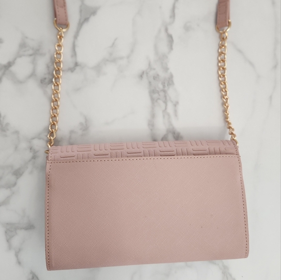 Crossbody Anne Klein Logo Wallet On A Chain Rose Bag - Picture 9 of 16